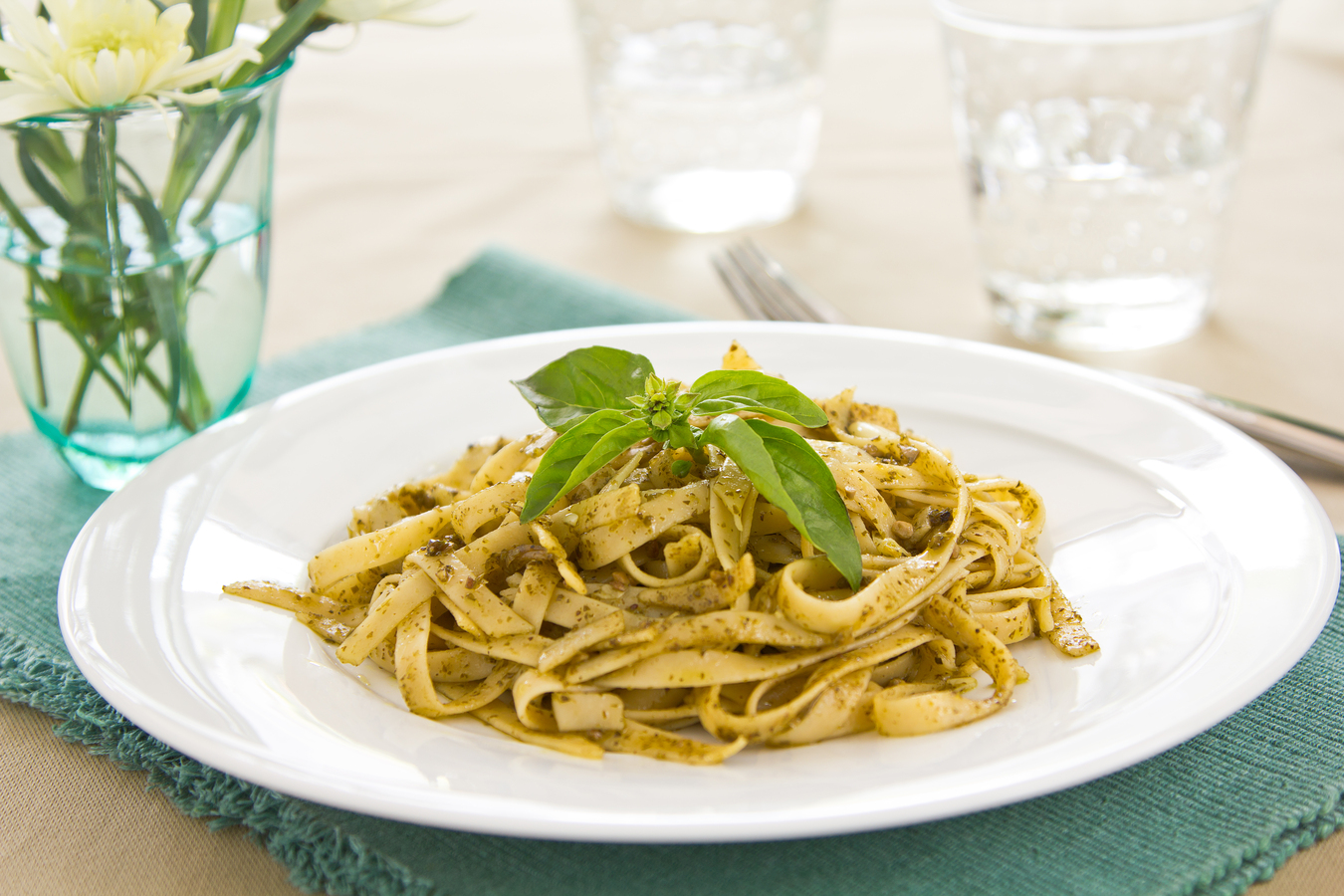 Fettuccine ao molho de ervas